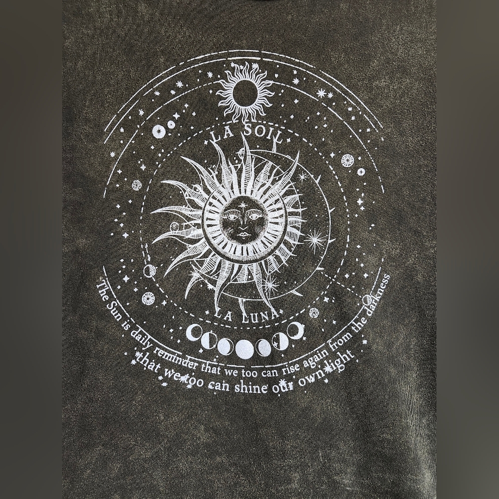 Caution To The Wind, Celestial  Charcoal Tee.
